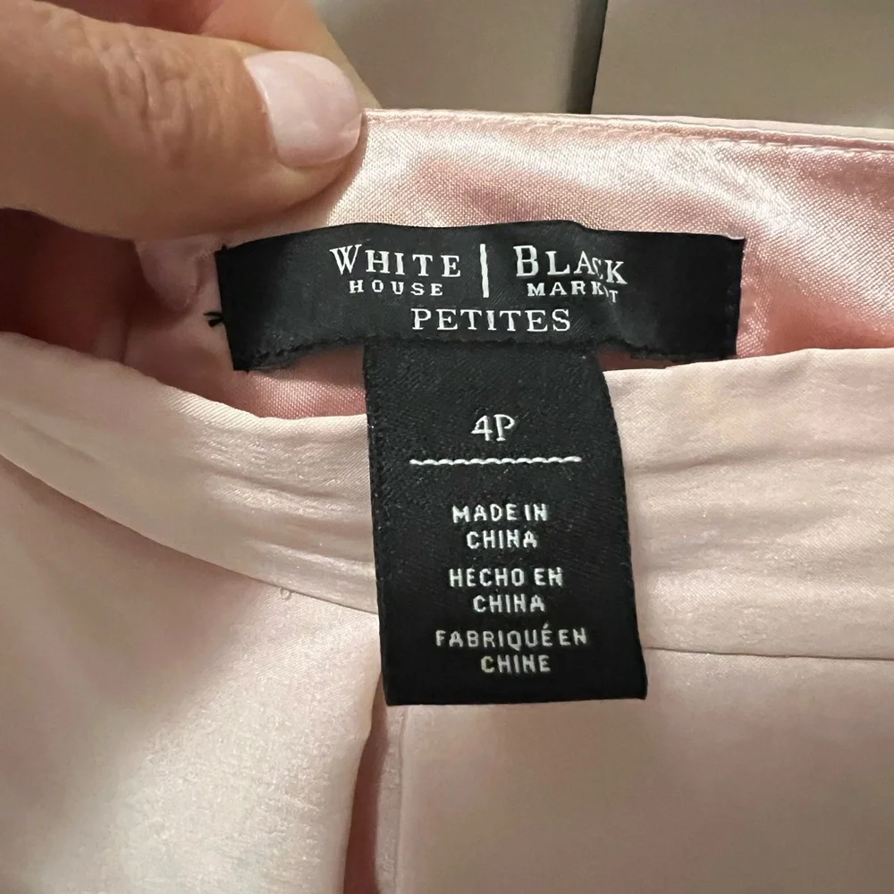 White House Black Market Soft Pink A-Line Skirt - Picture 4 of 4